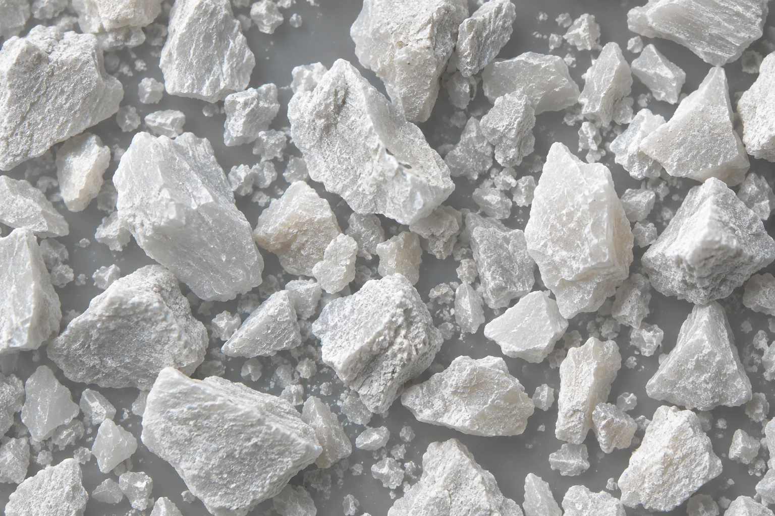 Illustrative magnified study of irregular ground calcium carbonate particles